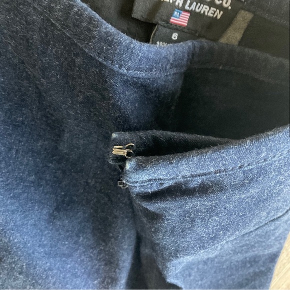 Vintage Polo Jeans Co. Ralph Lauren Stretch Side Zip Jean Capris straight blue 6 - Picture 3 of 6